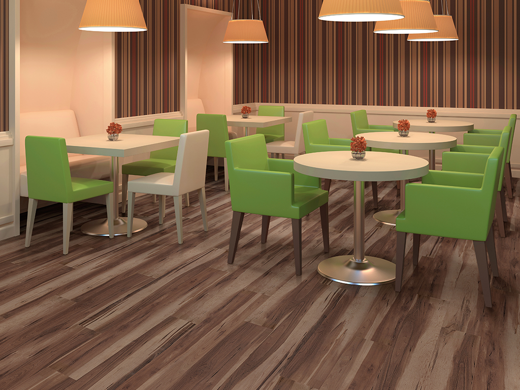 Interior of modern colourful coffee house. 3d render.