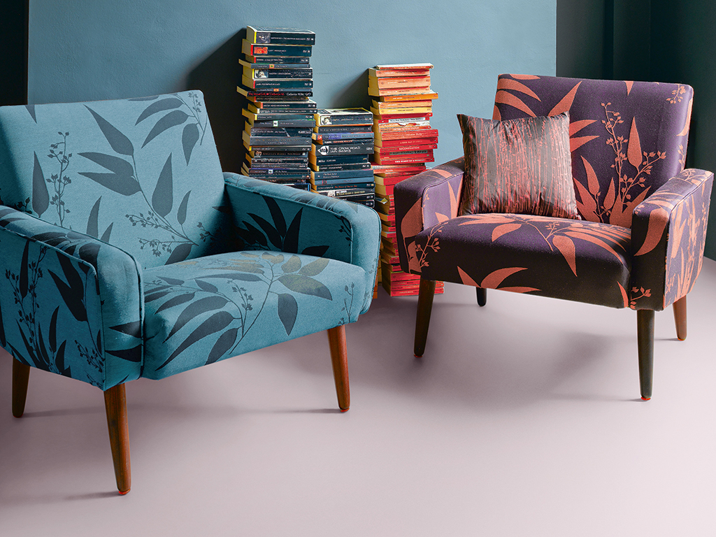 Colourful armchairs