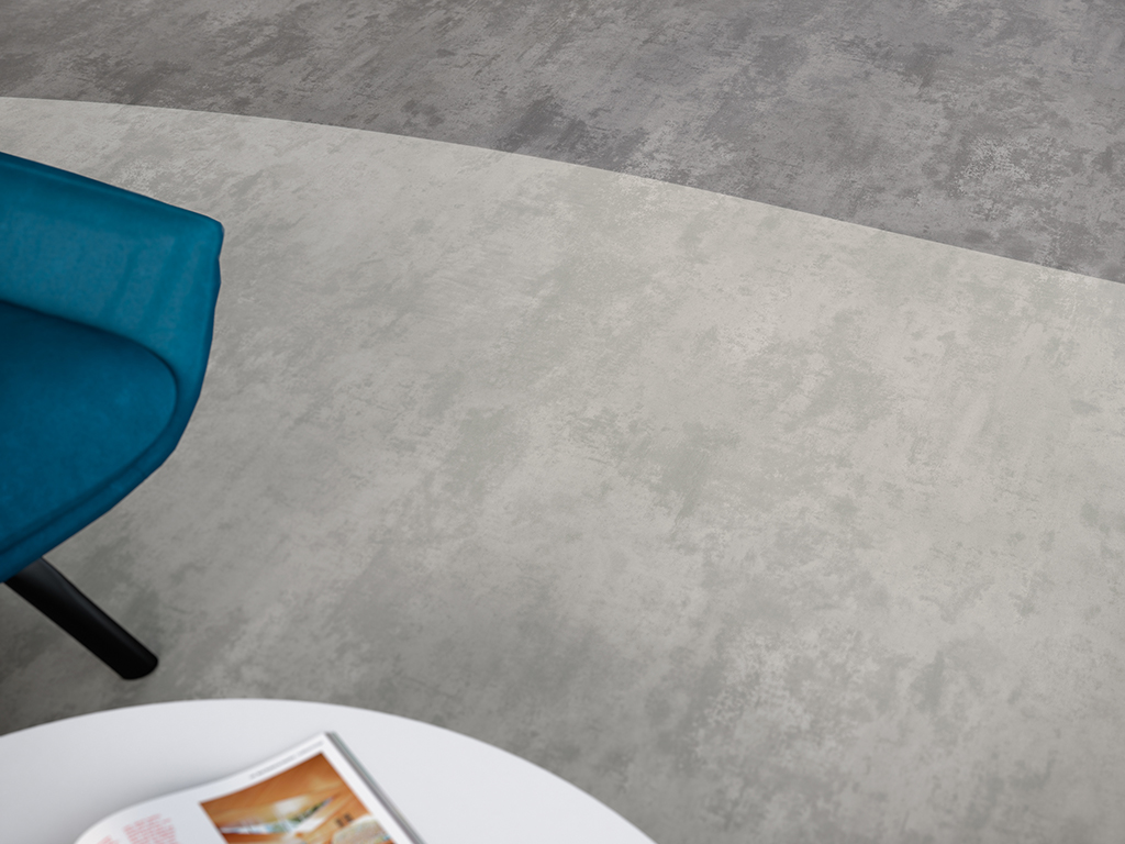 Expona Flow PUR_Concrete_9858 Light Grey Concrete_9856 Cool Concrete_Waiting Room_1024x768px
