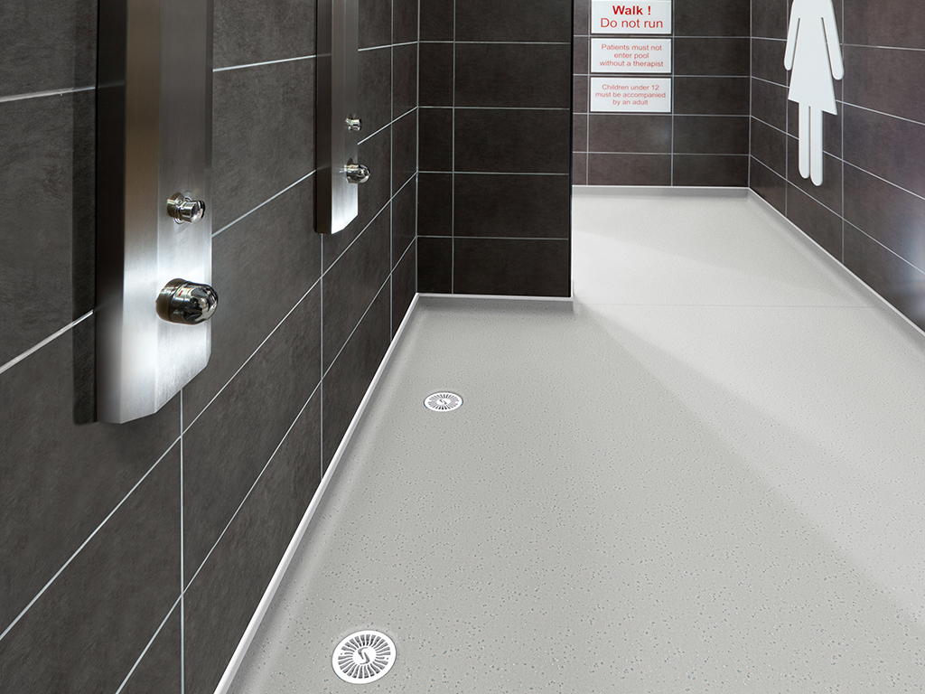 BMG9M6 Pool entrance and showers at Help for Heroes Rehabilitation Complex, Headley Court